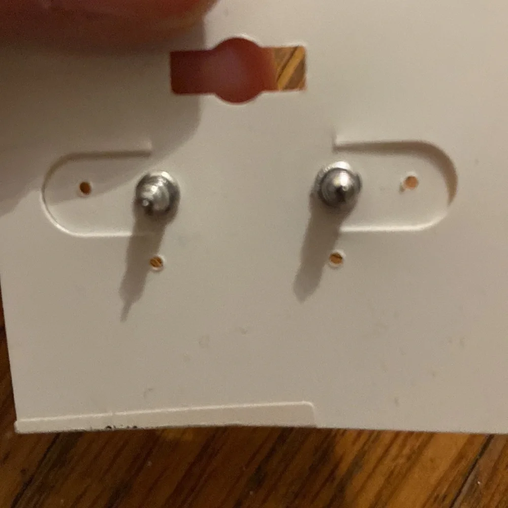 SILVER circle earrings